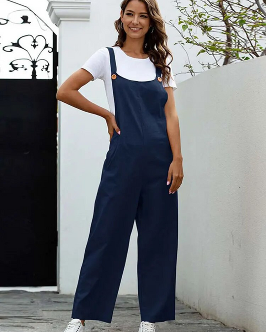 EB | Weiß Latzhose Damen Lässig