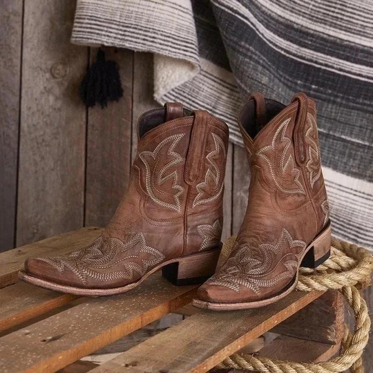 EB | Damen Western Cowboystiefel Braun