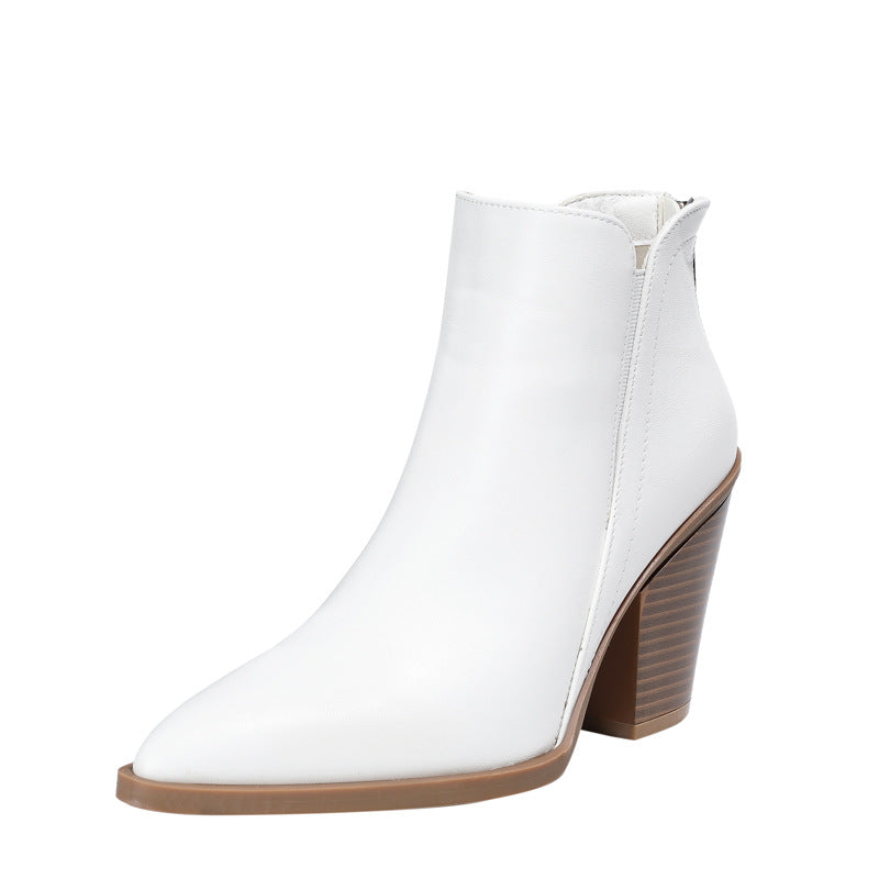EB | Spitz Zulaufende Blockabsatz Stiefeletten