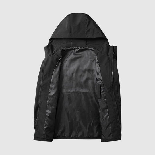 EB | Winddichte Männerjacke mit Kapuze und Reißverschlüssen