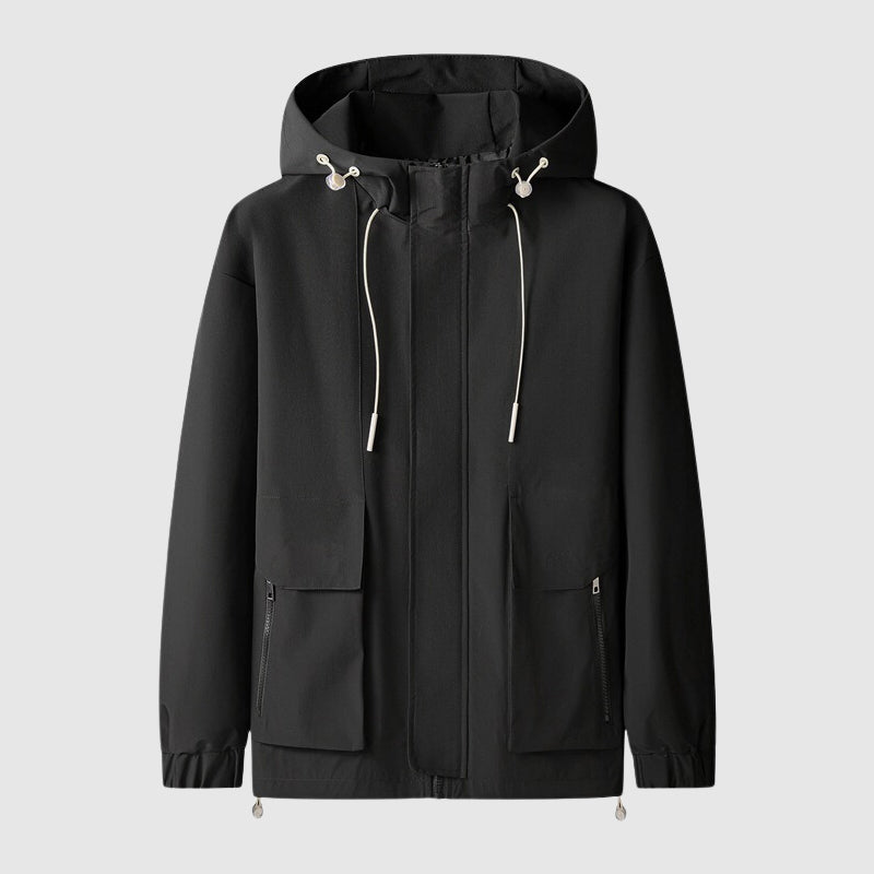 EB | Winddichte Männerjacke mit Kapuze und Reißverschlüssen