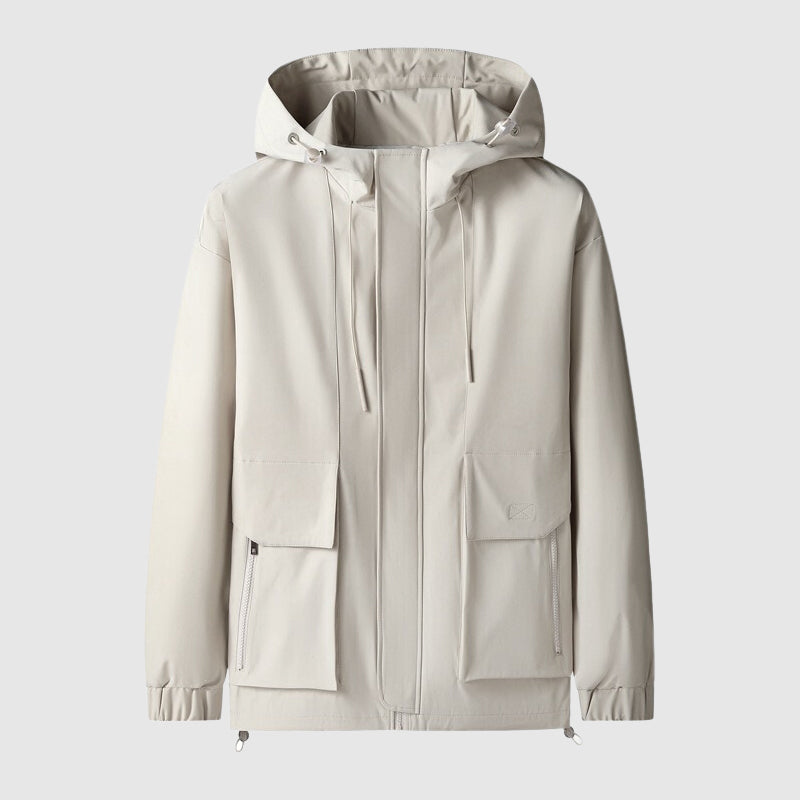 EB | Winddichte Männerjacke mit Kapuze und Reißverschlüssen
