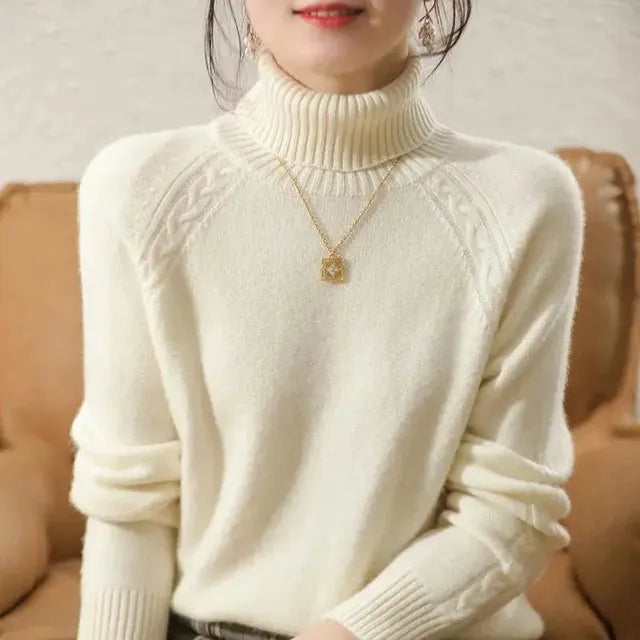 EB | Klassischer Rollkragenpullover Wollmischung Warm und Stilvoll