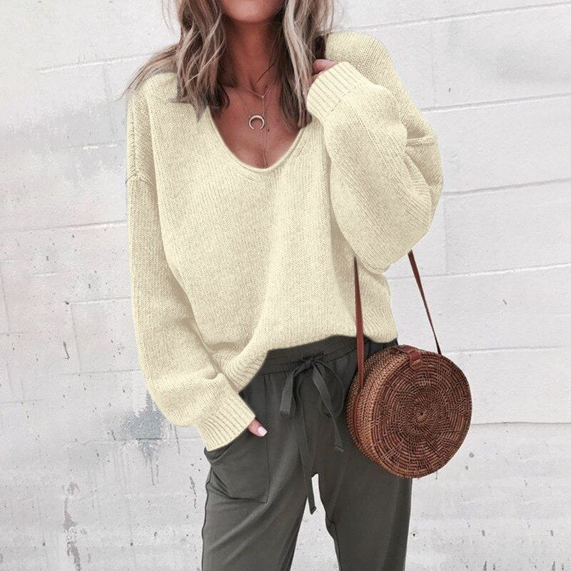 EB | Lässiges V-Ausschnitt Sweatshirt