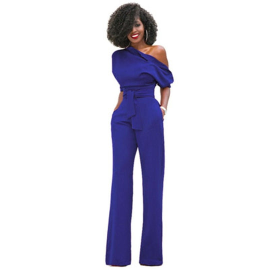 EB | Schulterloser, Eleganter Jumpsuit mit Gürtel für Damen