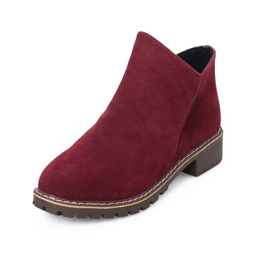 Damen Stiefeletten Wildleder Stil EB
