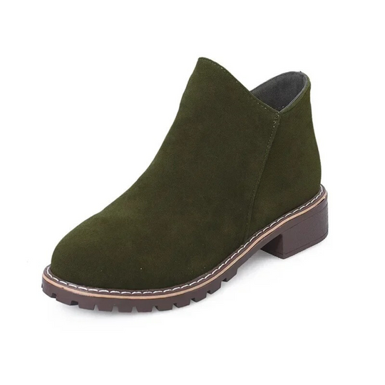 Damen Stiefeletten Wildleder Stil EB