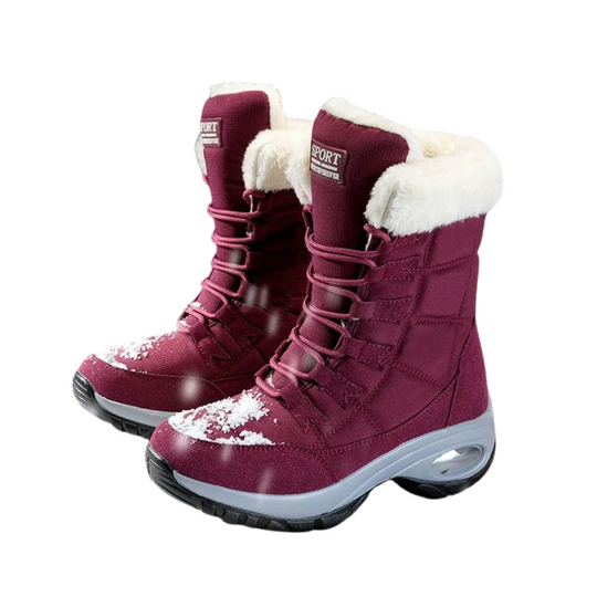 Wasserdichte Damen Schneestiefel bis zur Mitte der Waden EB