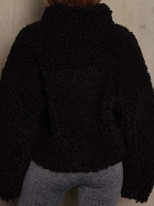 EB | Damen Plüsch Gefütterte Winter Fleecejacke