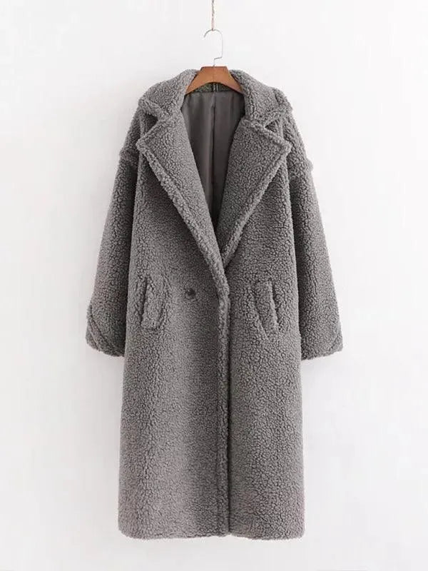 EB | Damen Warmer Fell Wollmantel