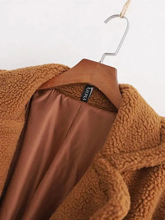 EB | Damen Warmer Fell Wollmantel
