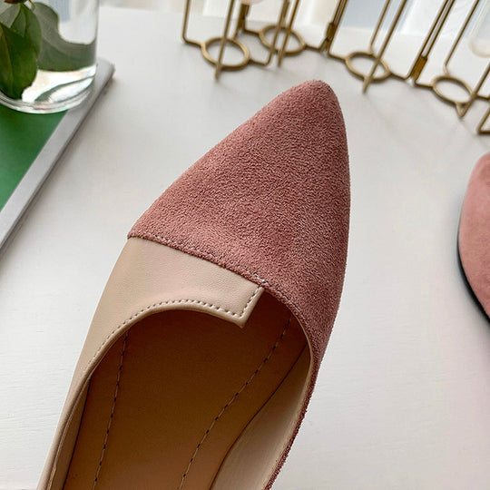 EB | Damen Splice Farbe Mule Loafers Spitz Zehe
