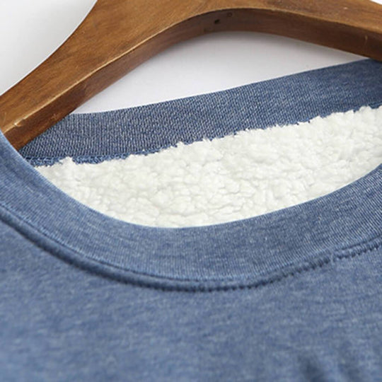 EB | Weicher Pullover mit Fleece-futter Warm und Bequem Perfekt für Heimeligkeit