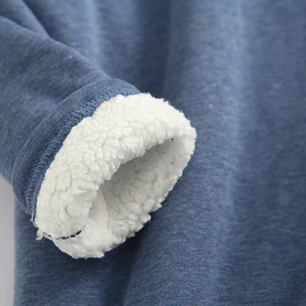 EB | Weicher Pullover mit Fleece-futter Warm und Bequem Perfekt für Heimeligkeit