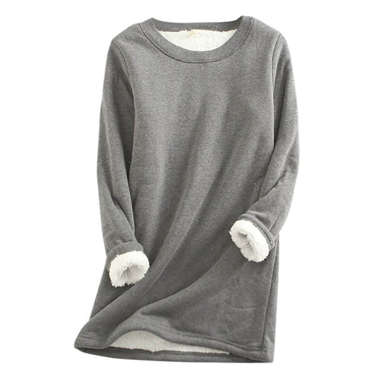 EB | Weicher Pullover mit Fleece-futter Warm und Bequem Perfekt für Heimeligkeit
