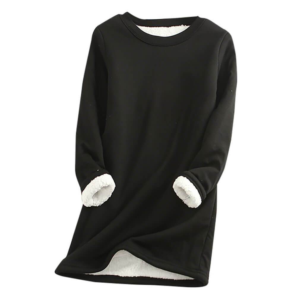 EB | Weicher Pullover mit Fleece-futter Warm und Bequem Perfekt für Heimeligkeit