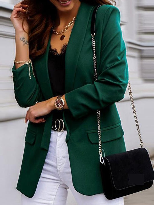 EB | Damen Blazer Ol Professionell Slim Langarm Blazer