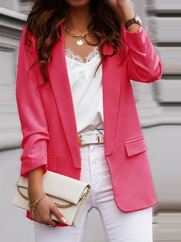 EB | Damen Blazer Ol Professionell Slim Langarm Blazer