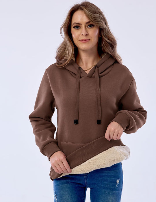 EB | Damen Freizeit Fleece-Gefütterter Hoodie