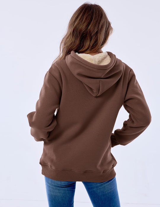 EB | Damen Freizeit Fleece-Gefütterter Hoodie
