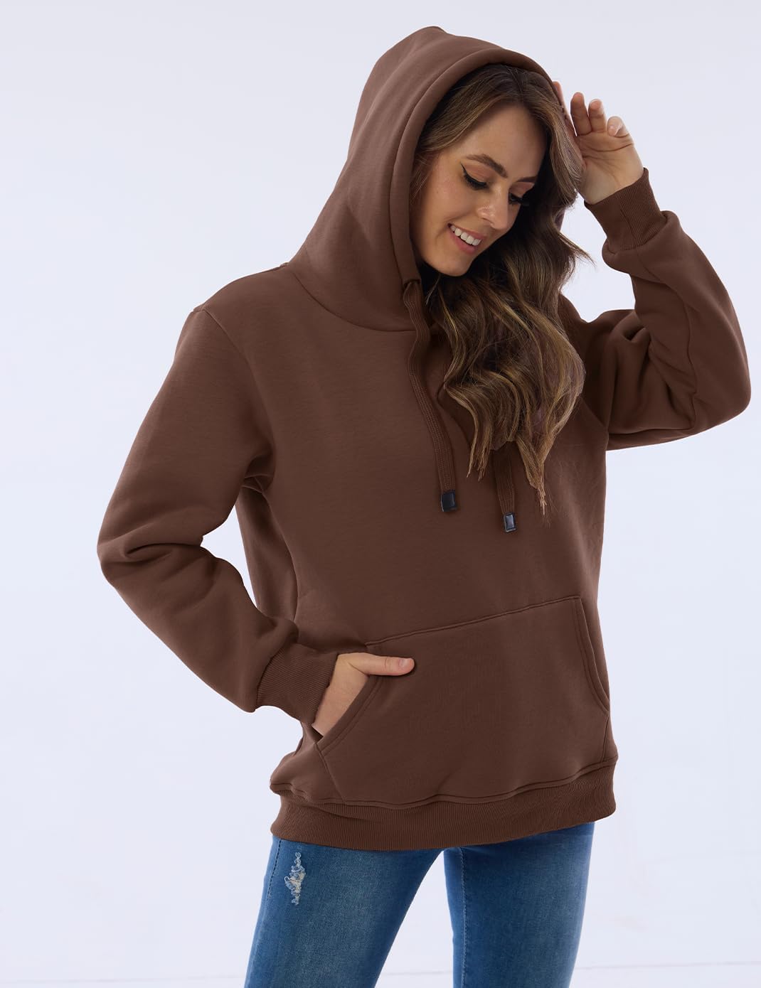 EB | Damen Freizeit Fleece-Gefütterter Hoodie