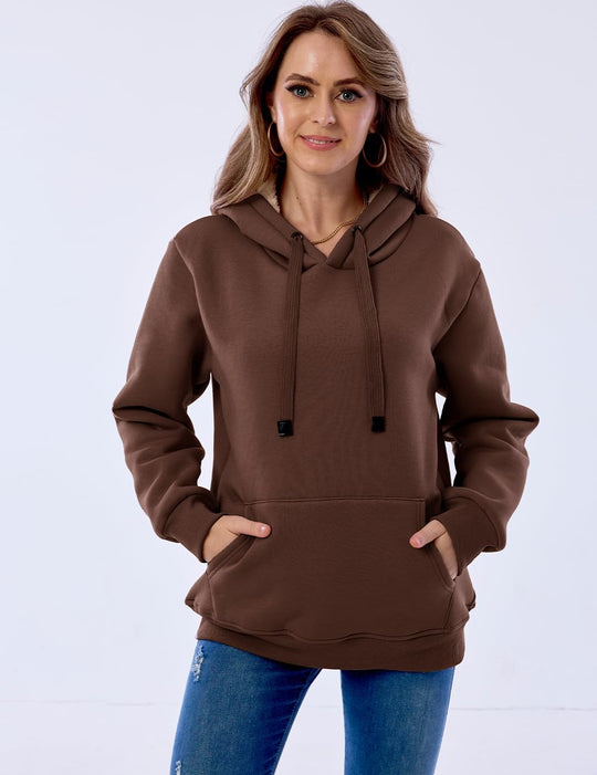 EB | Damen Freizeit Fleece-Gefütterter Hoodie