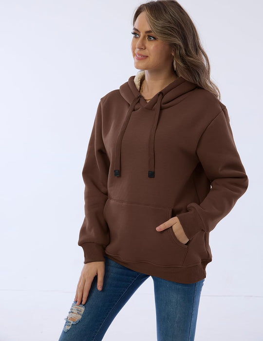 EB | Damen Freizeit Fleece-Gefütterter Hoodie