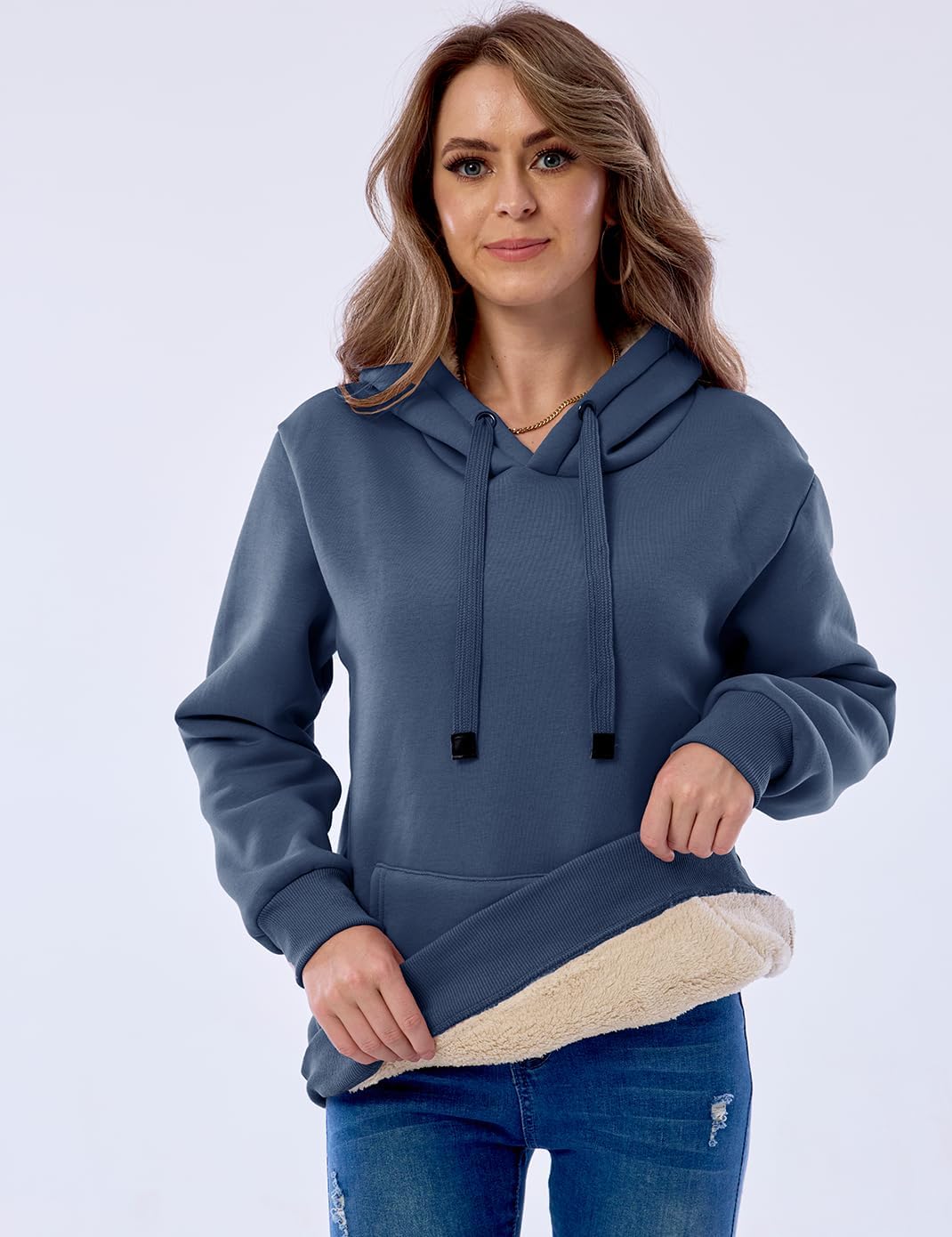 EB | Damen Freizeit Fleece-Gefütterter Hoodie