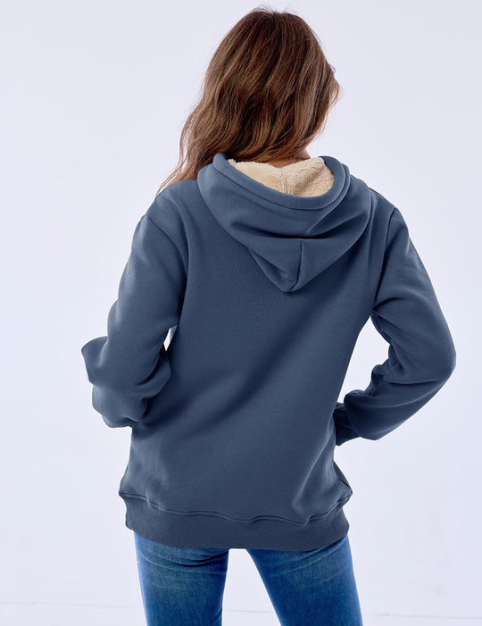 EB | Damen Freizeit Fleece-Gefütterter Hoodie