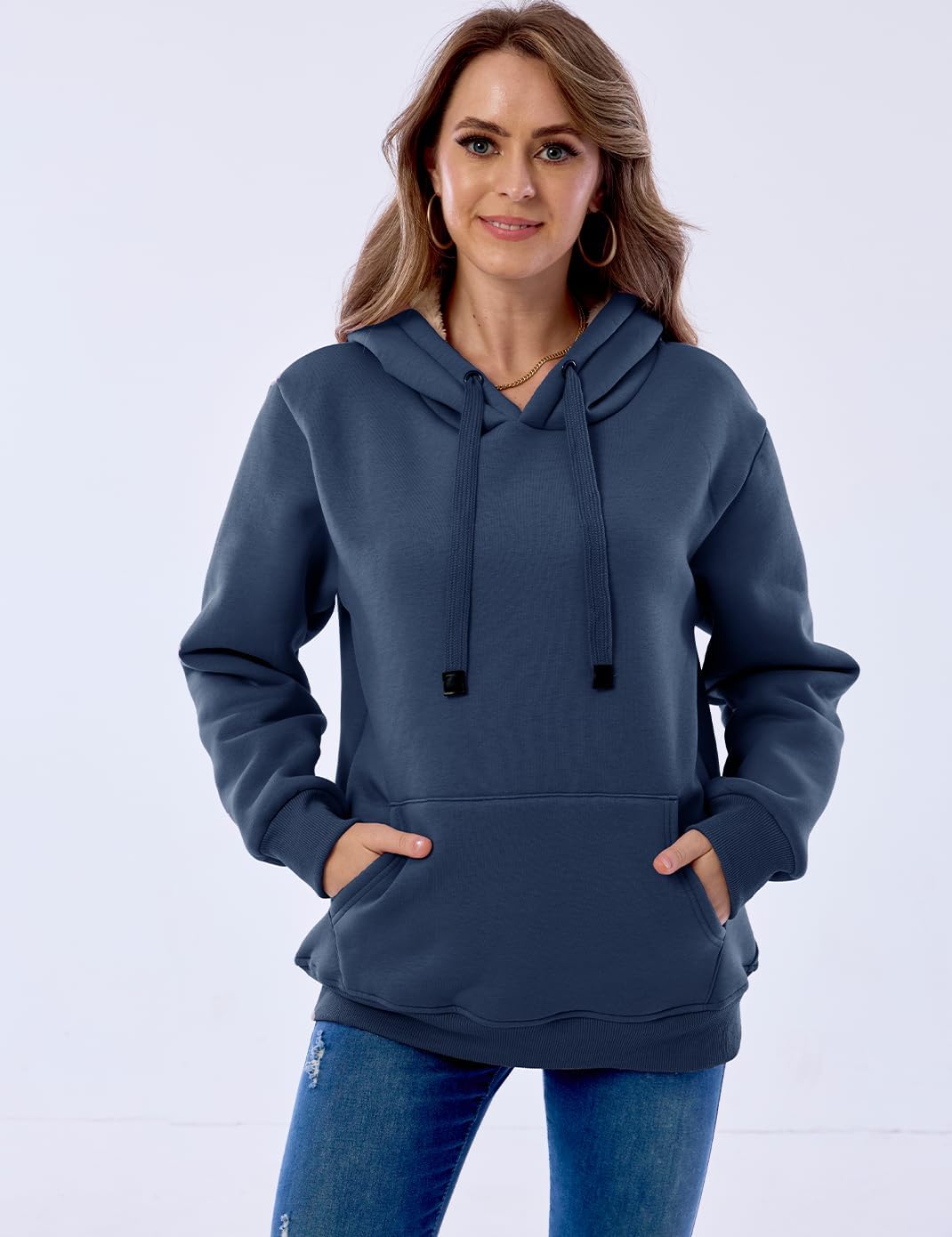 EB | Damen Freizeit Fleece-Gefütterter Hoodie