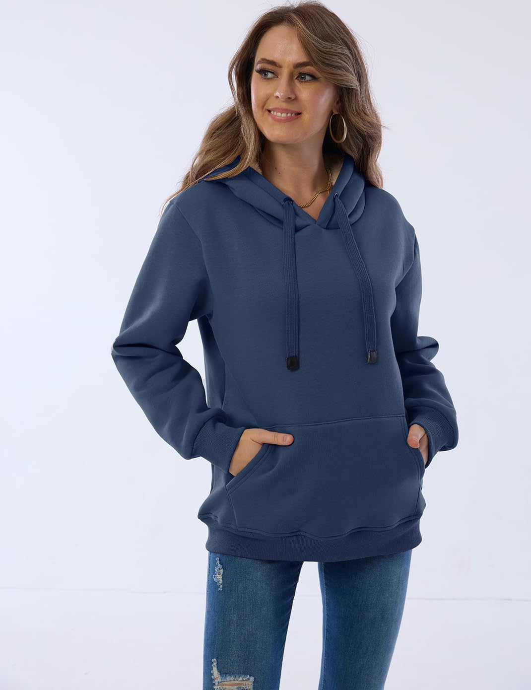 EB | Damen Freizeit Fleece-Gefütterter Hoodie