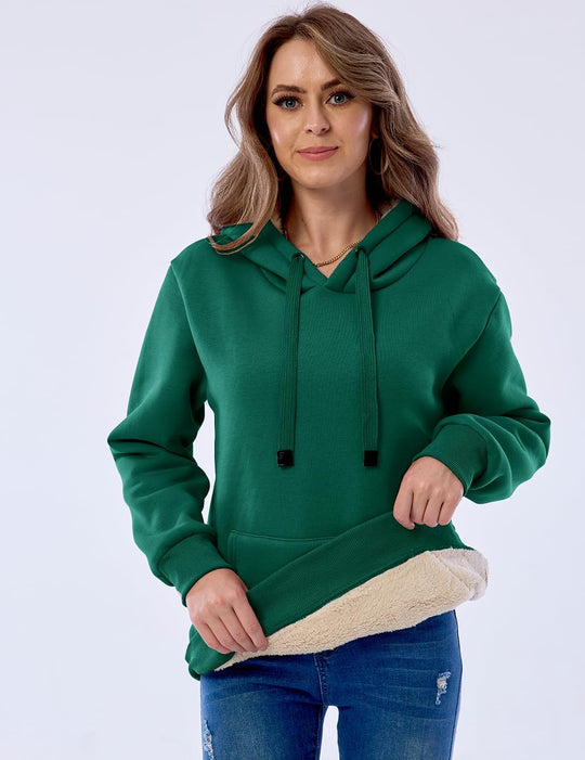 EB | Damen Freizeit Fleece-Gefütterter Hoodie