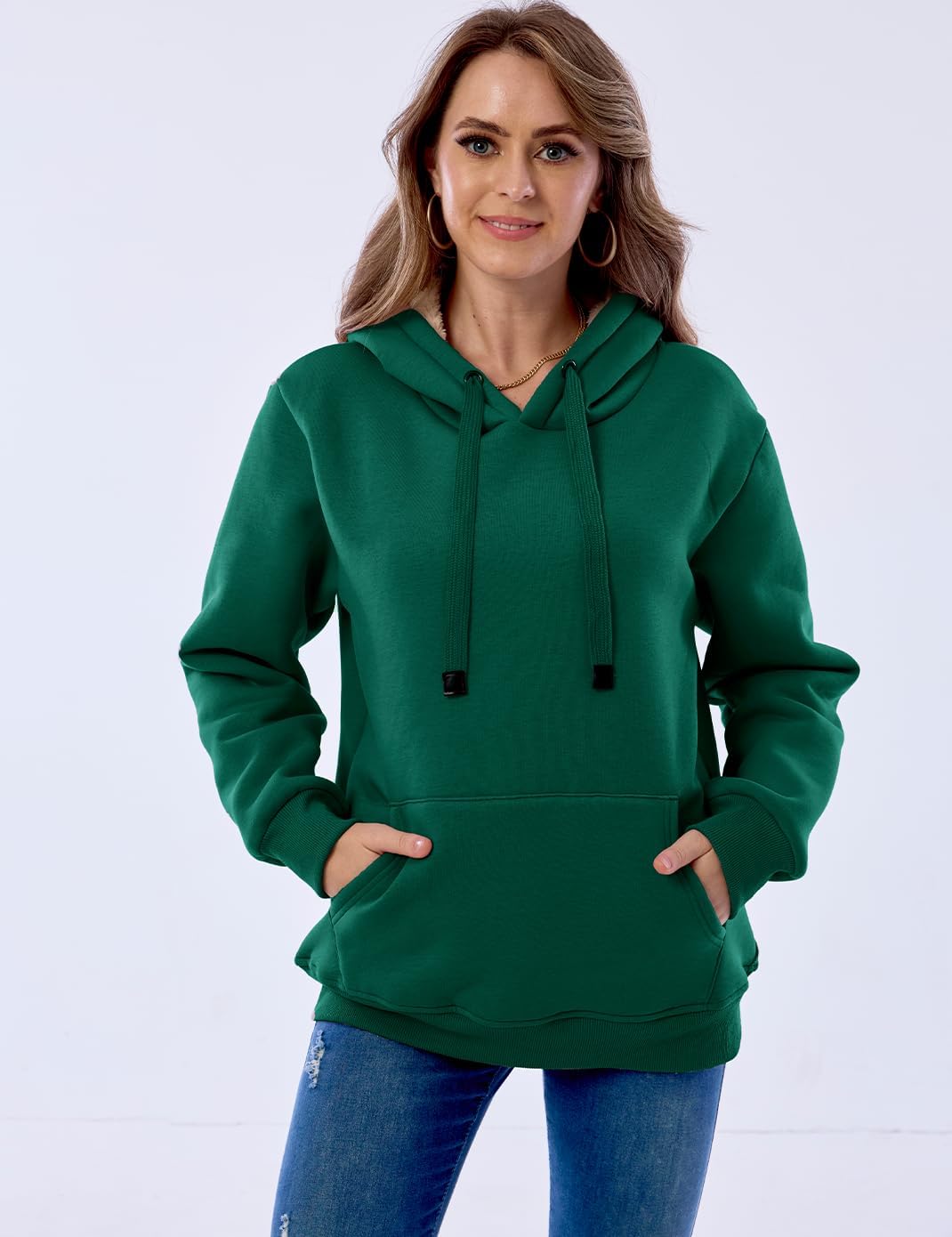 EB | Damen Freizeit Fleece-Gefütterter Hoodie