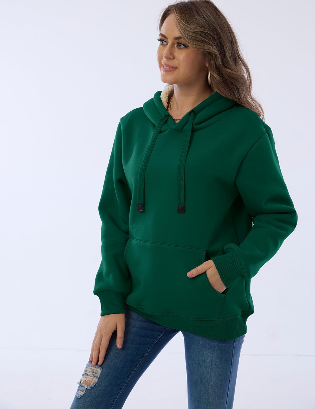 EB | Damen Freizeit Fleece-Gefütterter Hoodie