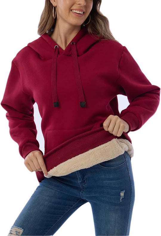 EB | Damen Freizeit Fleece-Gefütterter Hoodie