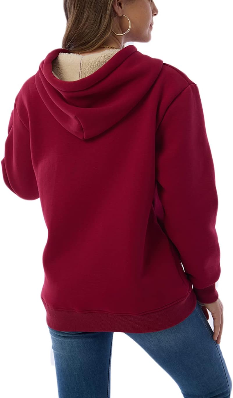 EB | Damen Freizeit Fleece-Gefütterter Hoodie