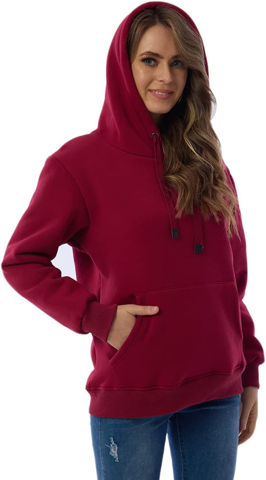 EB | Damen Freizeit Fleece-Gefütterter Hoodie