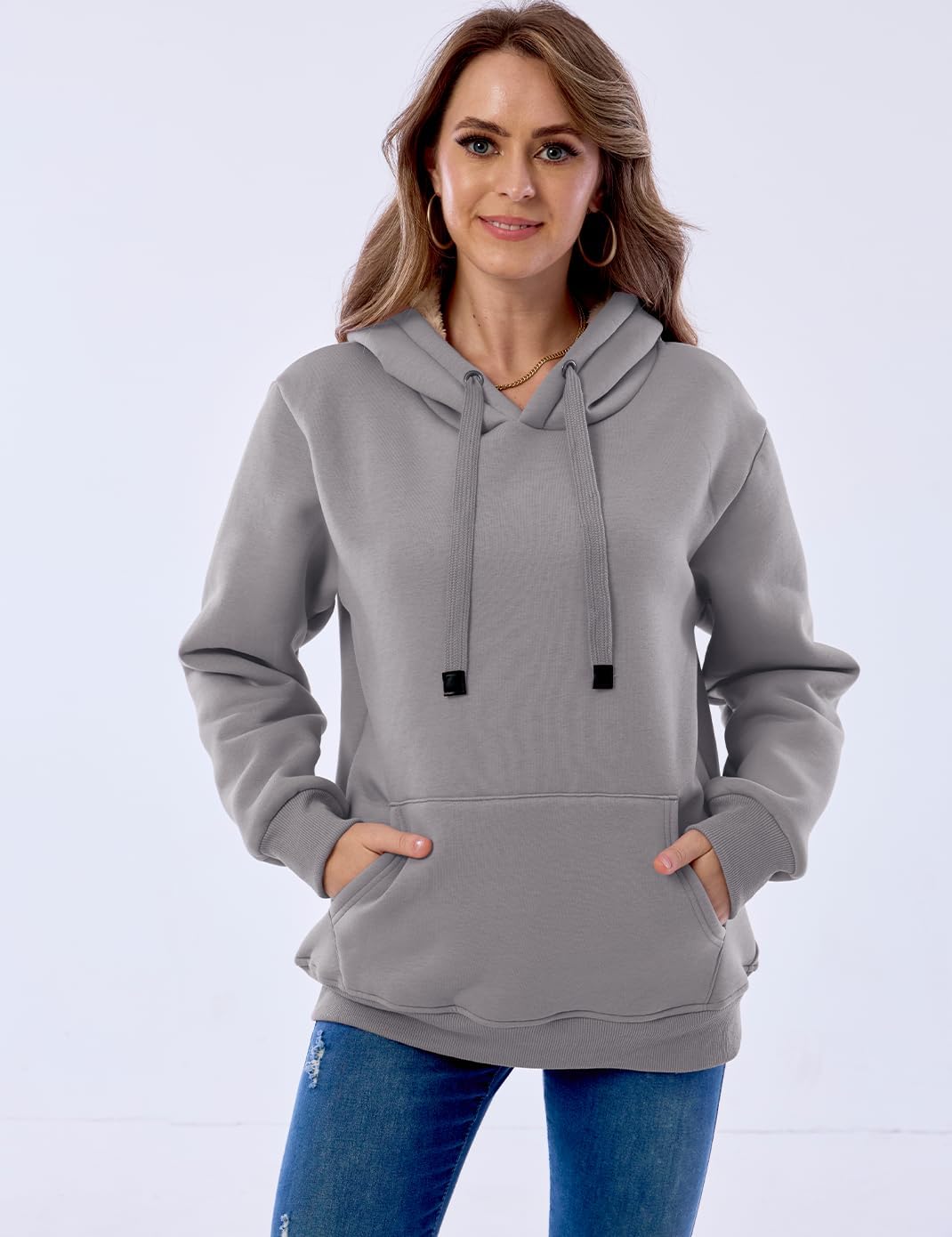 EB | Damen Freizeit Fleece-Gefütterter Hoodie
