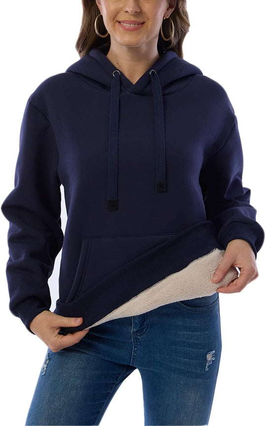 EB | Damen Freizeit Fleece-Gefütterter Hoodie