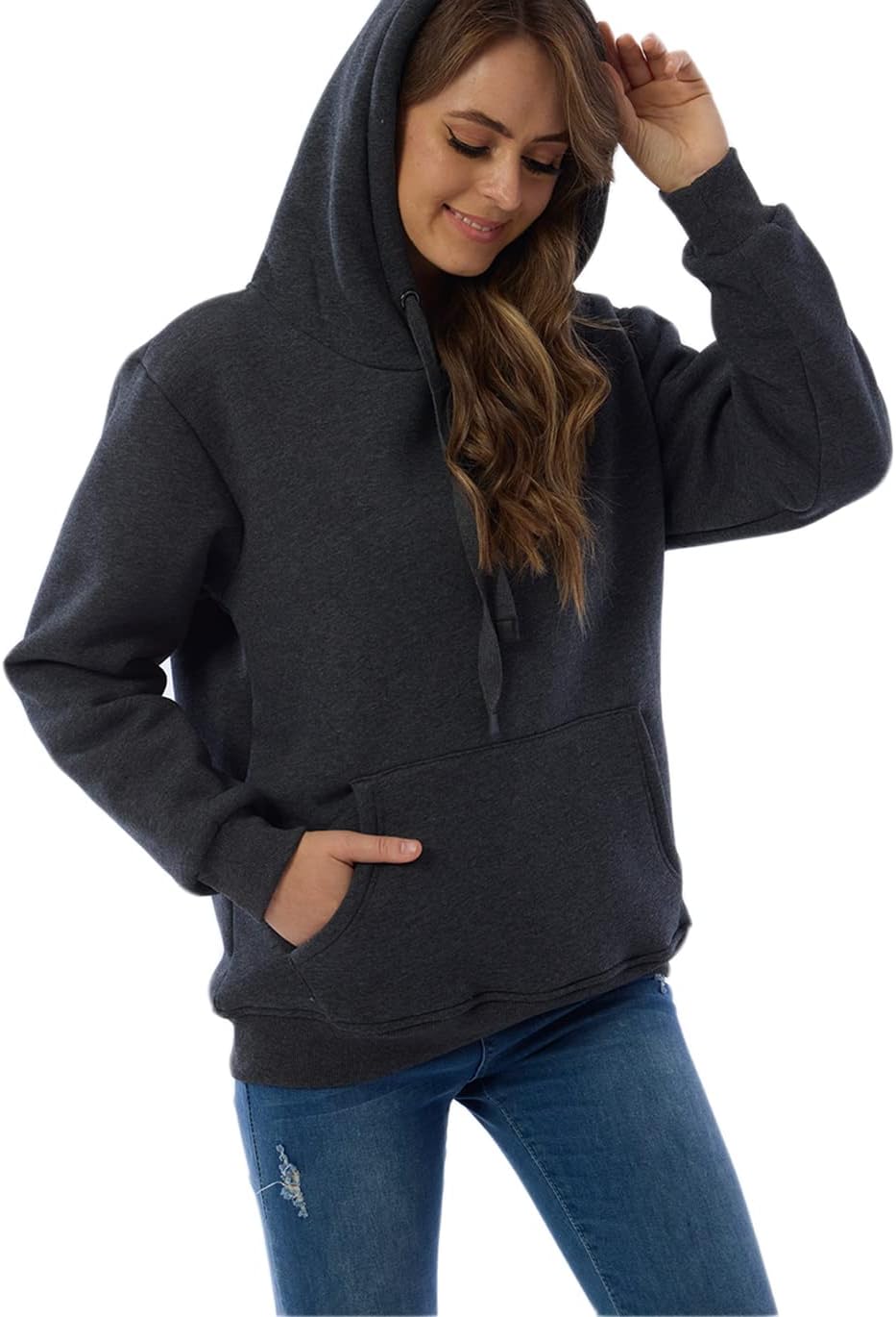 EB | Damen Freizeit Fleece-Gefütterter Hoodie
