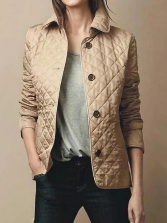 EB | Damen Freizeit Steppjacke mit umgeschlagenem Kragen