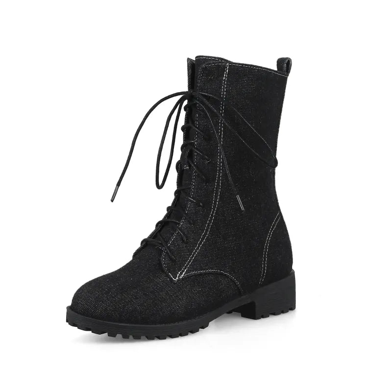 EB | Damenschuhe im klassischen Schnürdesign mit niedrigem Absatz