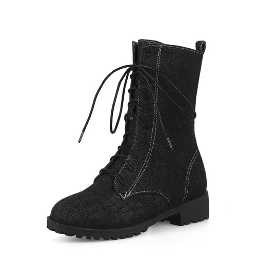 EB | Damenschuhe im klassischen Schnürdesign mit niedrigem Absatz