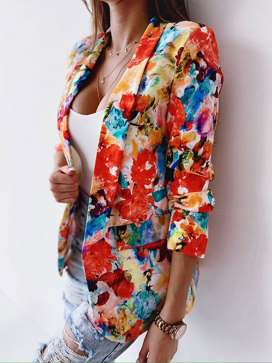 EB | Damen Blazer mit Blumenmuster Business Casual und stilvoll
