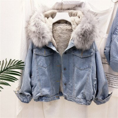 EB | Damen Denim Winterjacke - Stilvoll & Warm