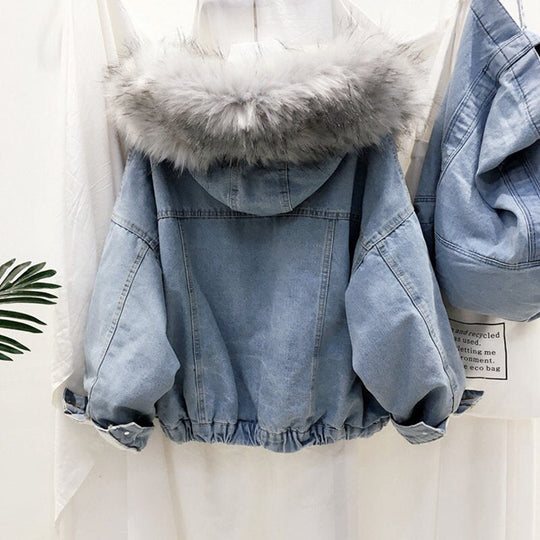 EB | Damen Denim Winterjacke - Stilvoll & Warm