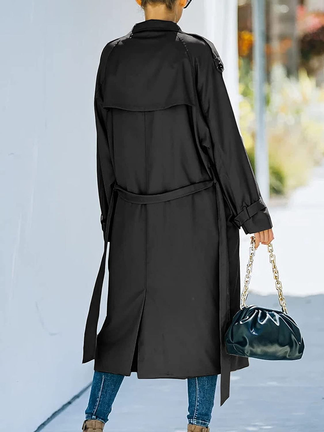 EB | Trenchcoat - Klassischer Schnitt - Knielang - Doppelt Zu Schließen mit Gürtel - Elegante Details