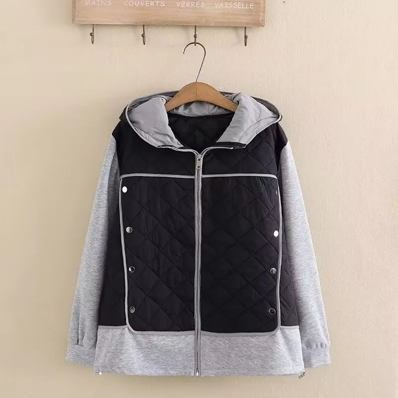 EB | Damen Stepp-Hoodie - Übergröße - Warm & Stylisch