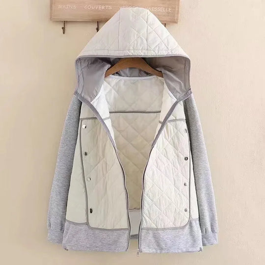 EB | Damen Stepp-Hoodie - Übergröße - Warm & Stylisch