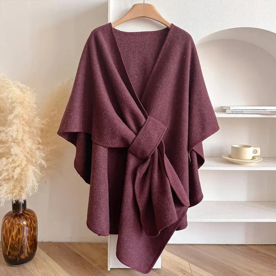 EB | Damen Winddichter Poncho Schal Mantel